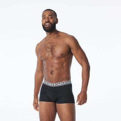 Bonds Men's Faves Trunks 3 Pack - Black With Teal/Red/White - Outlet Shop For Kids