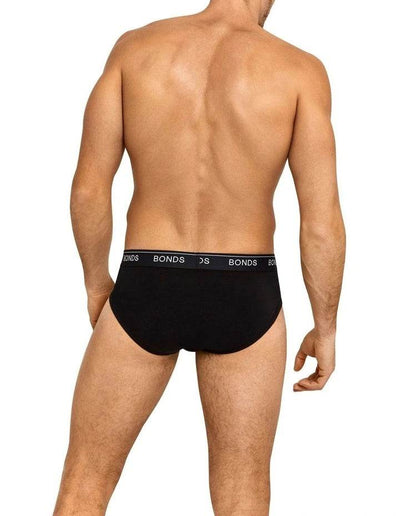 Bonds Men's Guyfront Microfibre Briefs 3 Pack - Black - Outlet Shop For Kids