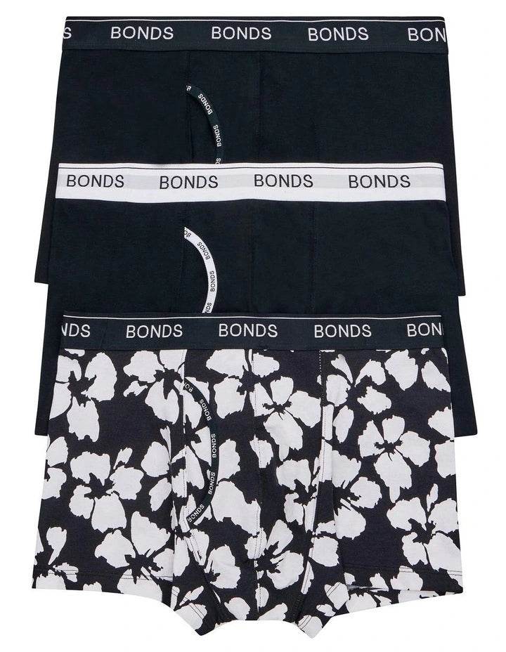 Bonds Men's Guyfront Trunk 3 Pack - Floral Fusion - Outlet Shop For Kids