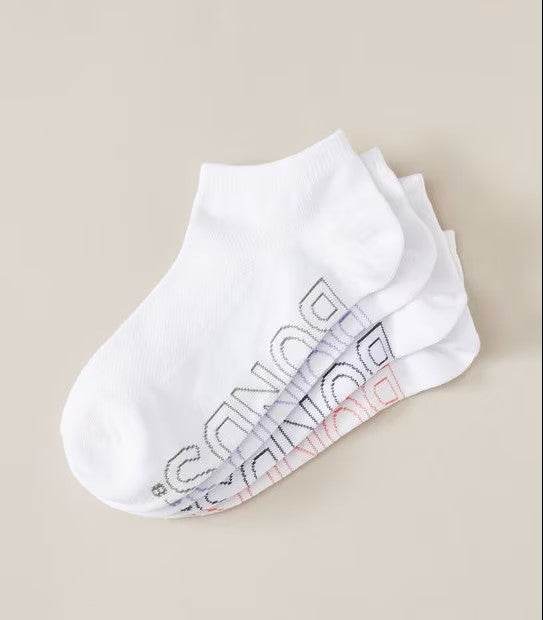 Bonds Mens Logo Lightweight Low Cut 4 Pack - White - Outlet Shop For Kids