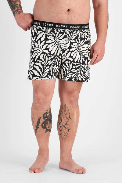 Bonds Men's Sleep Aussie Cotton Short - Wavy Fern - Outlet Shop For Kids