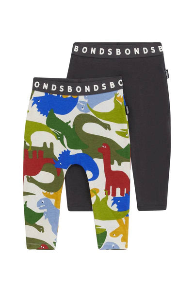 Bonds Roomies 2 Pack Legging - Dinosaur Print - Outlet Shop For Kids