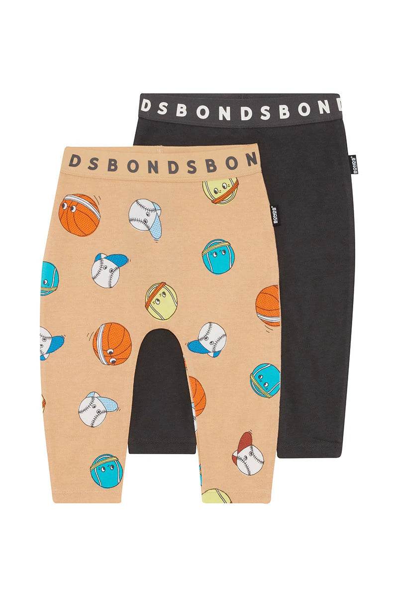 Bonds Roomies 2 Pack Legging - Hit Bounce Serve Sand/La Femme Nikkita - Outlet Shop For Kids