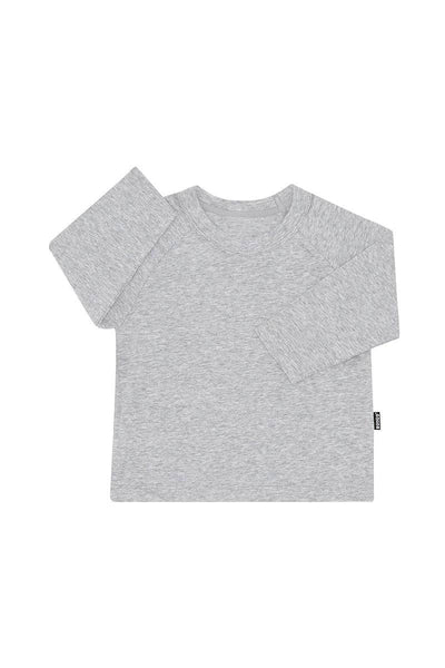 Bonds Roomies Long Sleeve Ringer Tee - New Grey Marle - Outlet Shop For Kids