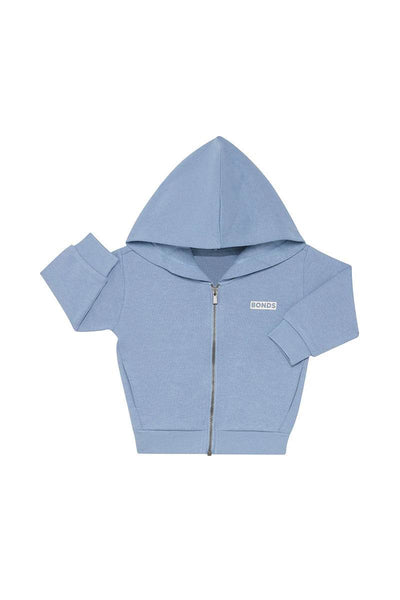 Bonds Tech Sweat Zip Through Hoodie - Mountain Blue - Outlet Shop For Kids