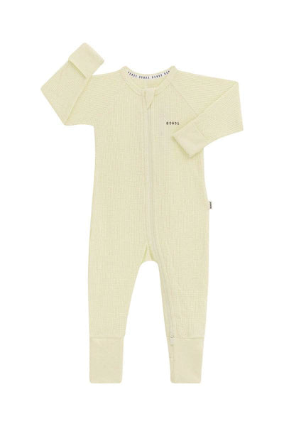 Bonds Waffle Zip Wondersuit - Post Yellow - Outlet Shop For Kids