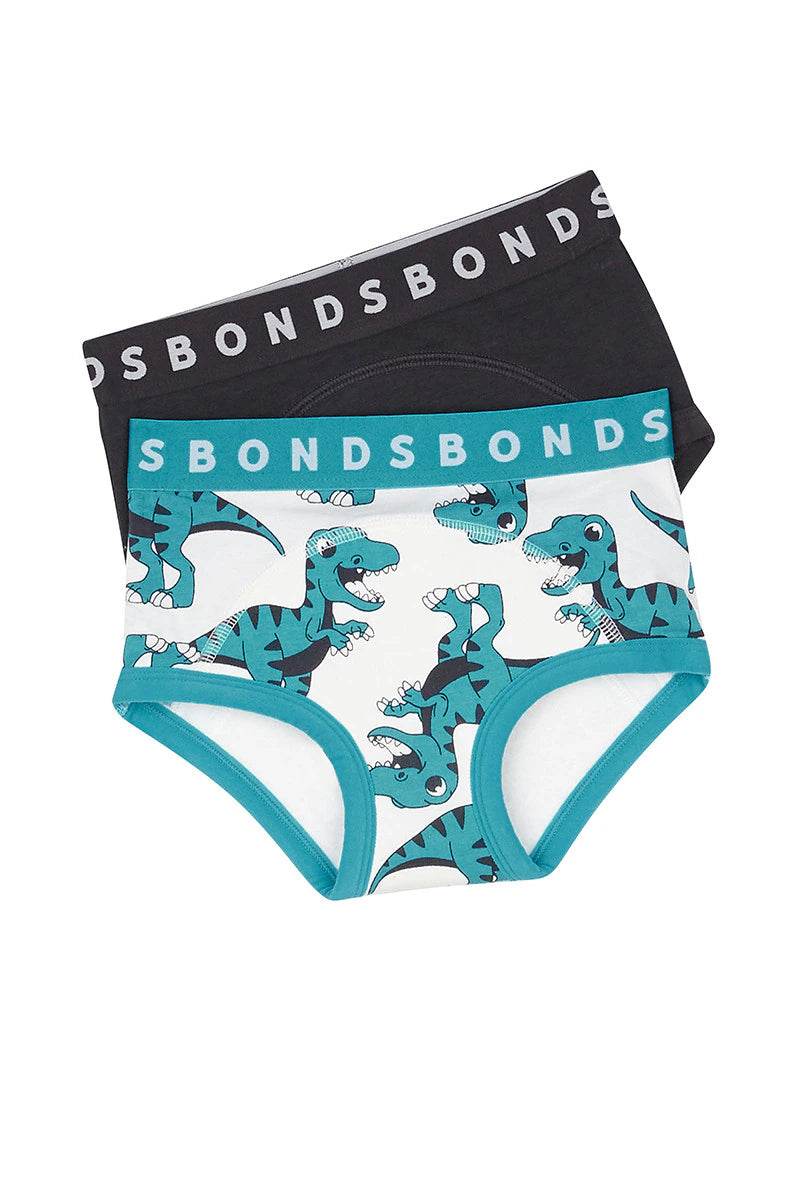 Bonds Whoopsies Toilet Training Undies 2 Pack - Danny Dino Teal - Outlet Shop For Kids