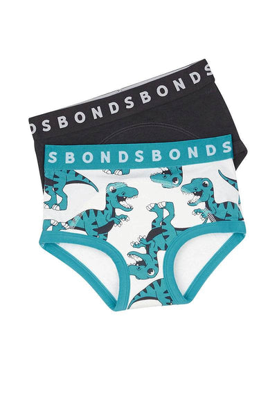 Bonds Whoopsies Toilet Training Undies 2 Pack - Danny Dino Teal - Outlet Shop For Kids