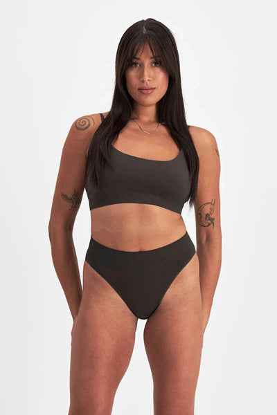 Bonds Womens Bases Seamless String Bikini - Dusted Black - Outlet Shop For Kids