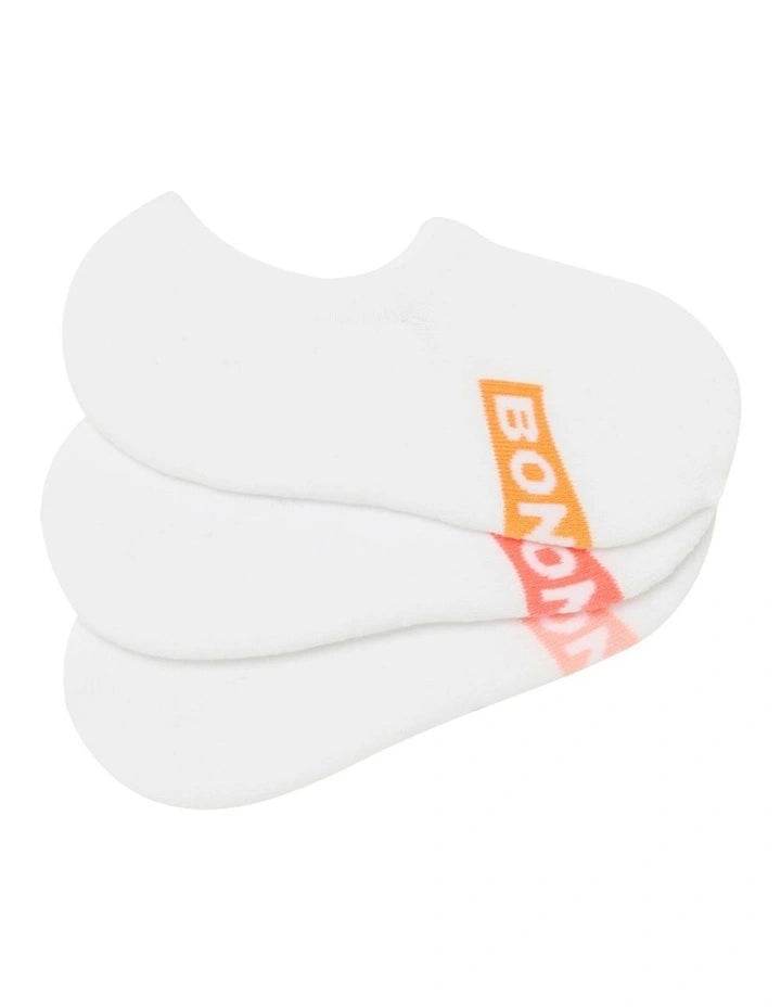 Bonds Women's Cushioned Sneaker Socks 3 Pack - White - Outlet Shop For Kids