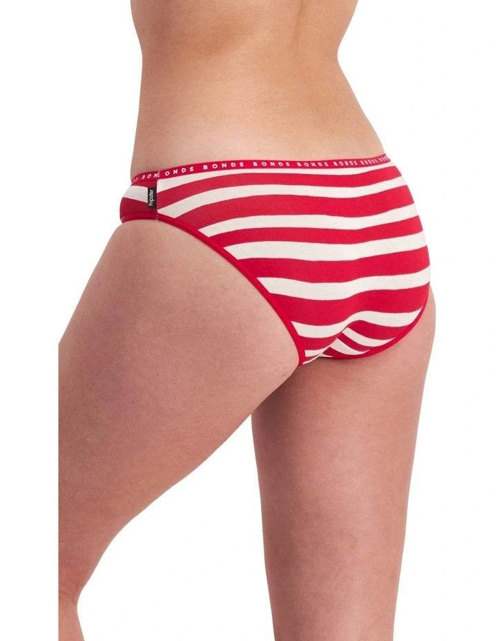 Bonds Womens Hipster Bikini 3 Pack - Red Stripe/Pink/Mascarpone - Outlet Shop For Kids