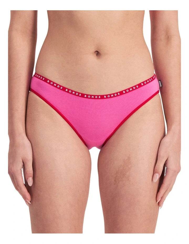 Bonds Womens Hipster Bikini 3 Pack - Red Stripe/Pink/Mascarpone - Outlet Shop For Kids