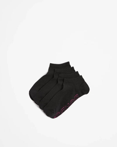Bonds Women's Logo Light Low Cut Socks 4 Pack - Black - Outlet Shop For Kids