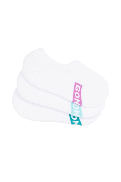 Bonds Womens Logo Sneaker 3 Pack - White Pop - Outlet Shop For Kids