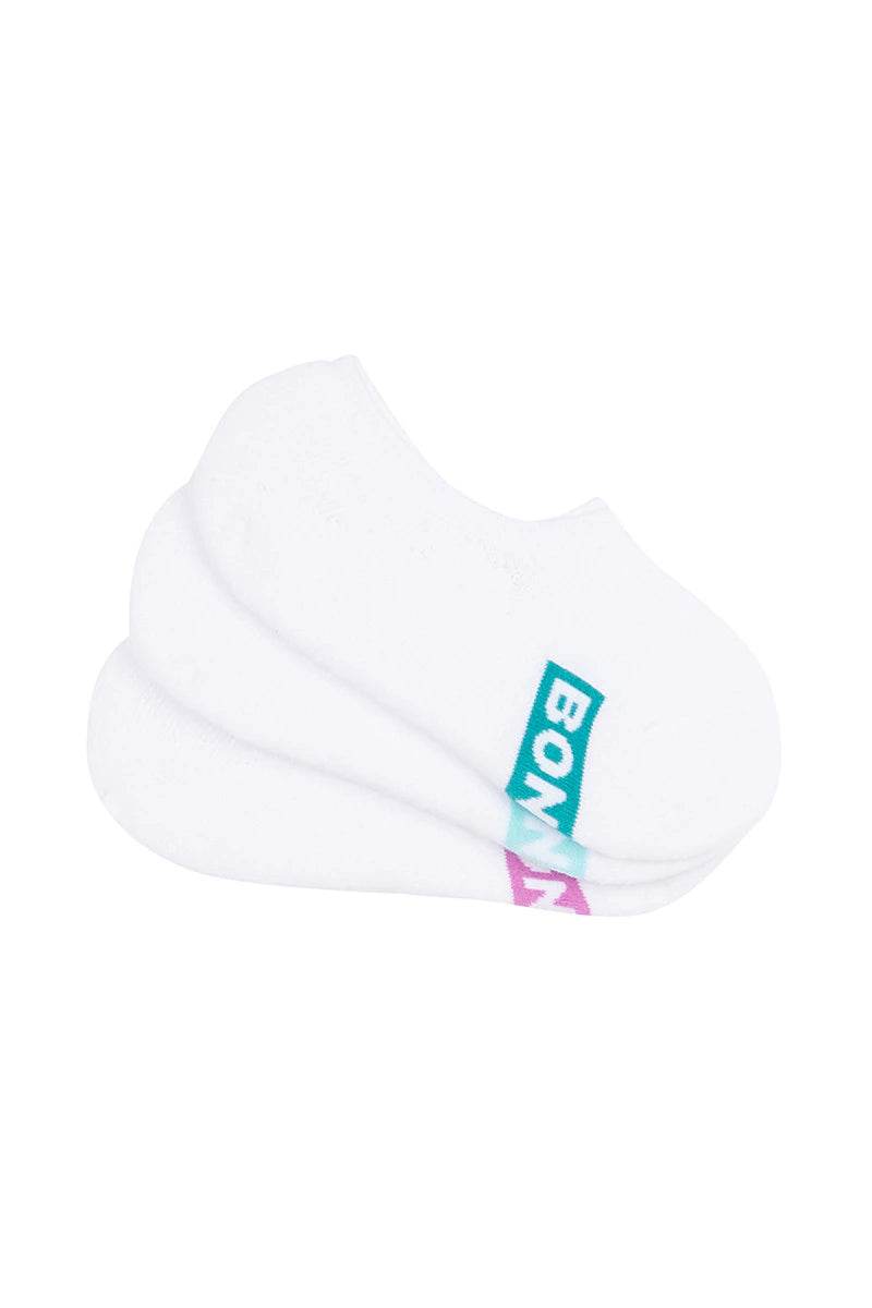 Bonds Womens Logo Sneaker 3 Pack - White Pop - Outlet Shop For Kids