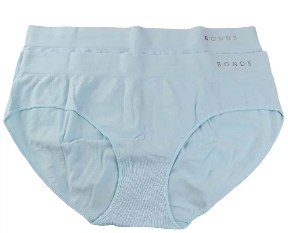 Bonds Women's Seamfree Midi Brief 2 Pack - Calm Blue - Outlet Shop For Kids