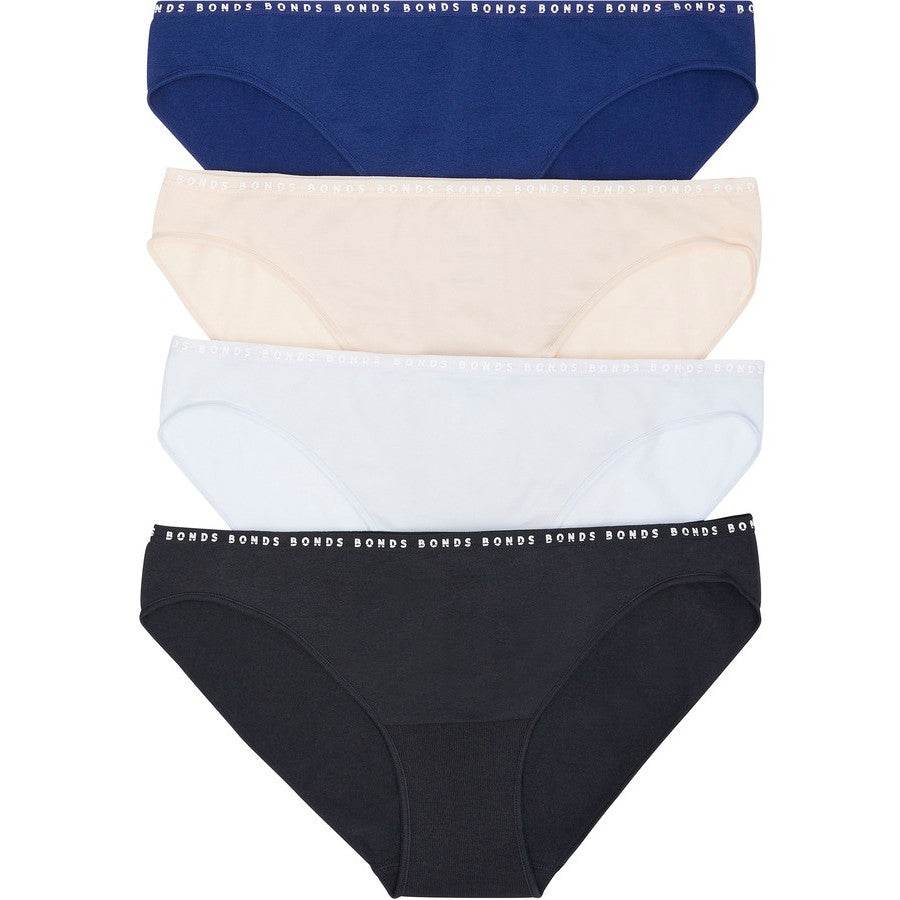 Bonds Womens Seamless Hipster Bikini 4 Pack - Neutral - Outlet Shop For Kids