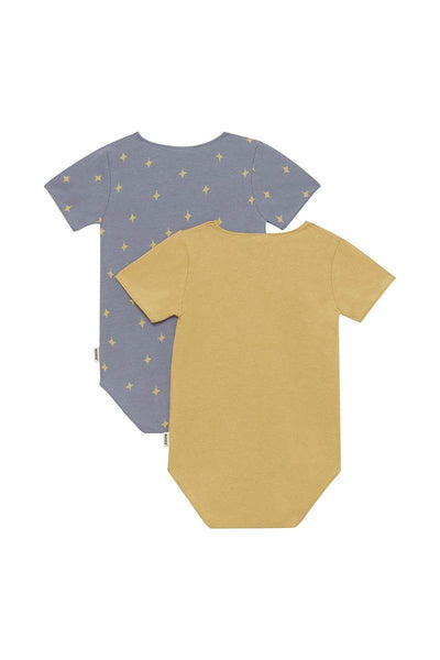 Bonds Wonderbodies Bodysuit 2 Pack - Mini Dazzle /Mustard - Outlet Shop For Kids