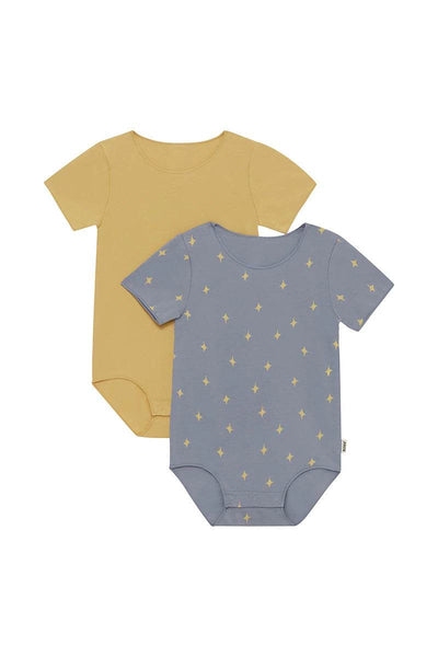 Bonds Wonderbodies Bodysuit 2 Pack - Mini Dazzle /Mustard - Outlet Shop For Kids