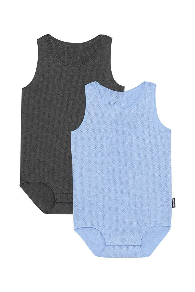 Bonds Wondercool Eyelet Singletsuit Pack Blueberry Cream /La Femme  Nikita