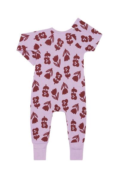 Bonds Wondercool Eyelet Zip Wondersuit - Topsy Turvy Tulip Lilac - Outlet Shop For Kids