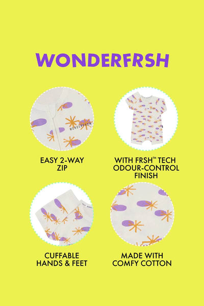 Bonds Wonderfresh Long Sleeve Romper - Treasure Hunt Mustard - Outlet Shop For Kids