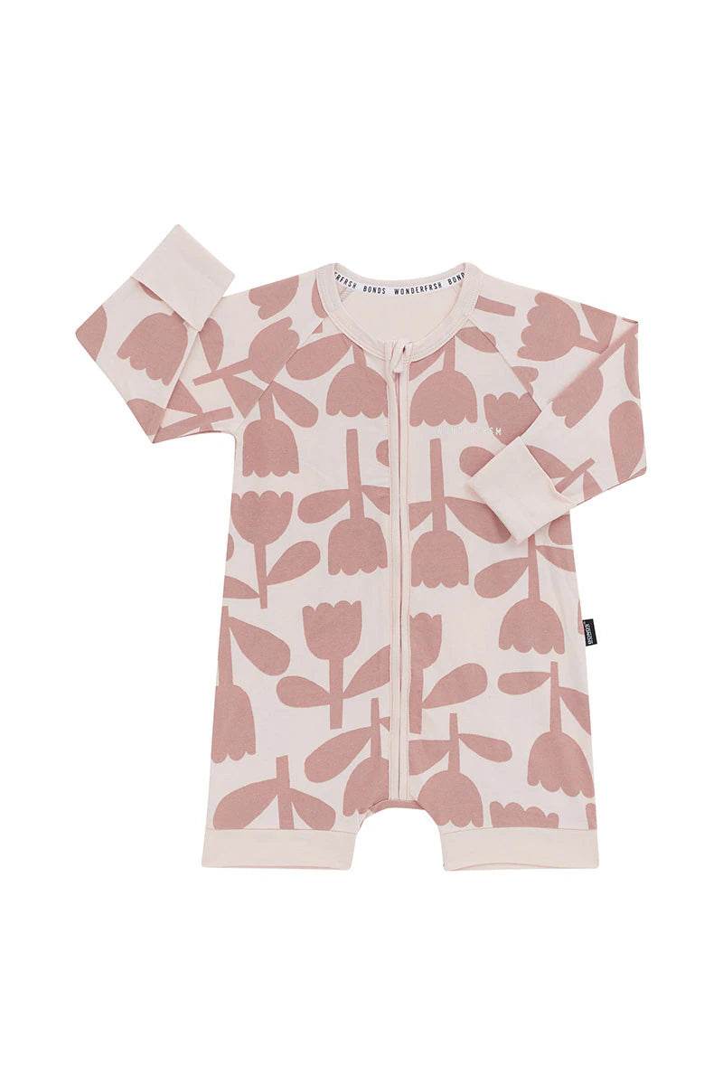 Bonds Wonderfresh Long Sleeve Romper - Tulip Pop Reverse - Outlet Shop For Kids