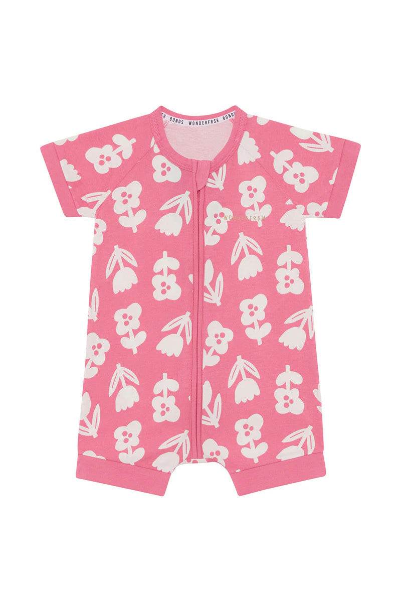 Bonds Wonderfresh Romper - Teeny Tiny Tulip Pink - Outlet Shop For Kids