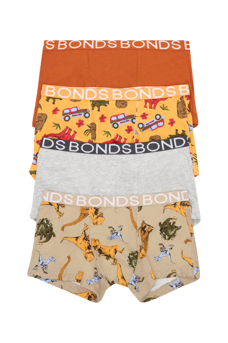Bonds X Jurassic Park Boys Trunk 4 Pack - Incoming Dino