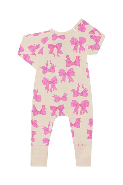 Bonds Zip Wondersuit - Bow-Tiful Bows Pink - Outlet Shop For Kids