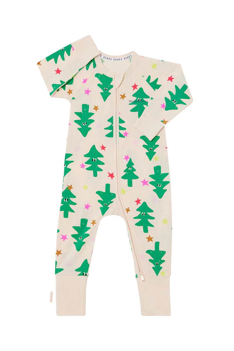 Bonds Zip Wondersuit - Twinkle Tree White - Outlet Shop For Kids