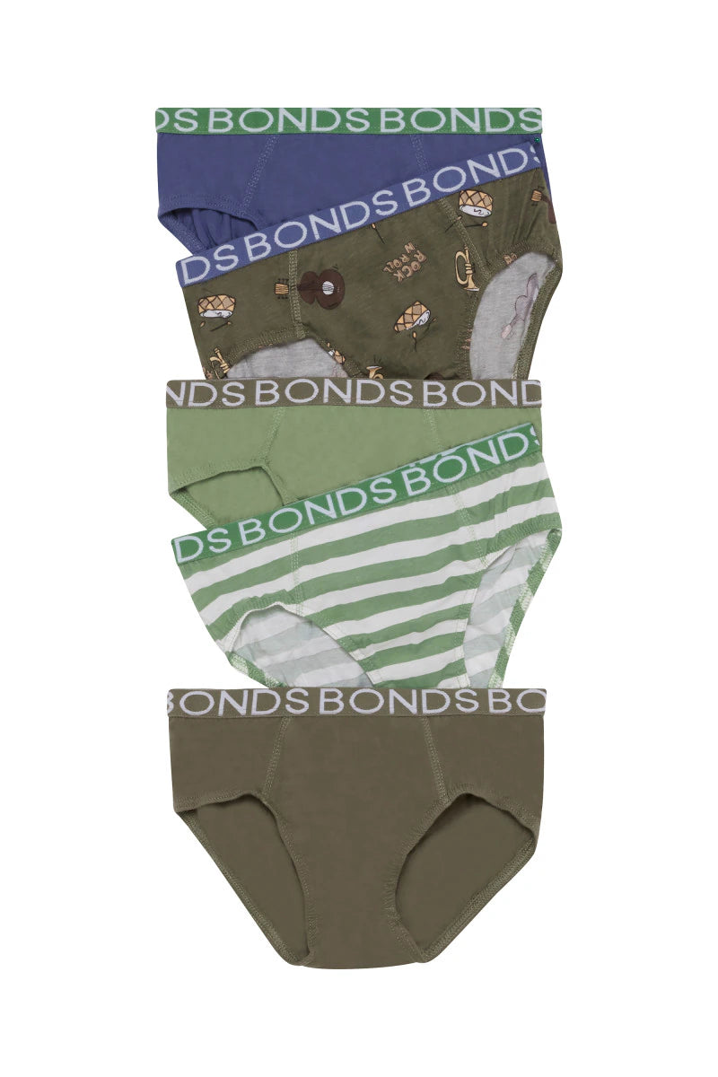 Bonds Boys Brief 5 Pack - Bonds Band