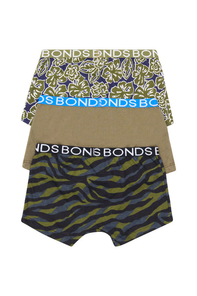Bonds Boys Trunk 3 Pack - Catching Palms Midnight Blue