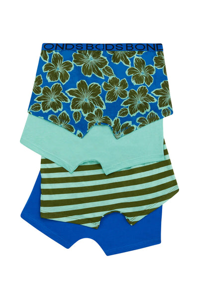 Bonds Boys Trunk 4 Pack - Mini Tropical Breeze