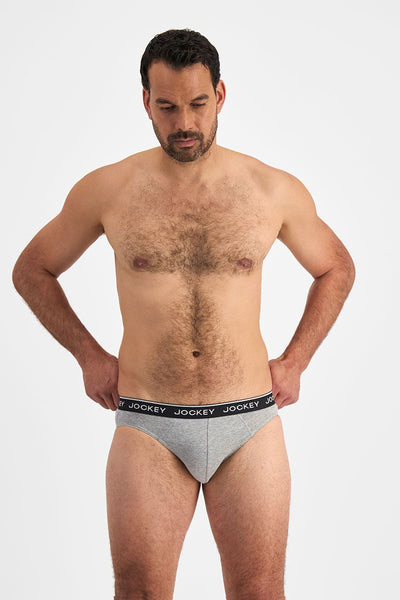 Jockey Men's 4 Pack Brief - Grey/Black/Charcoal
