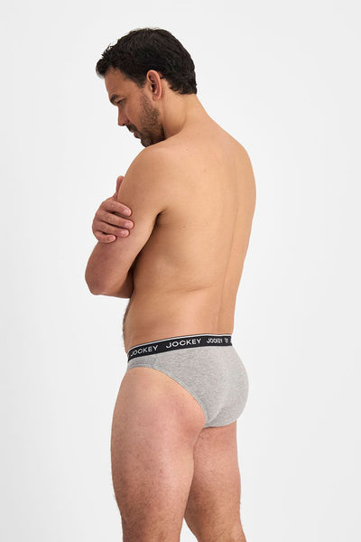 Jockey Men's 4 Pack Brief - Grey/Black/Charcoal
