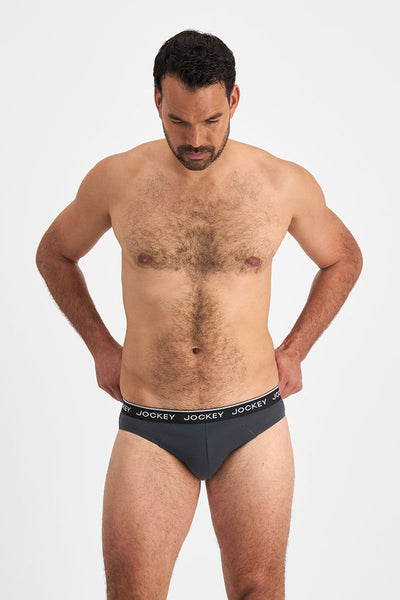 Jockey Men's 4 Pack Brief - Grey/Black/Charcoal