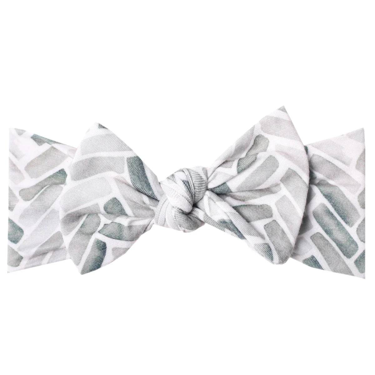 Copper Pearl Knit Headband - Alta Grey Herringbone - Outlet Shop For Kids