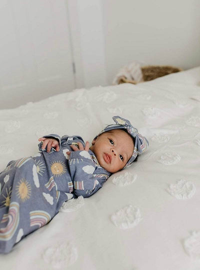 Copper Pearl Knit Headband - Hope Suns & Rainbobw Print - Outlet Shop For Kids