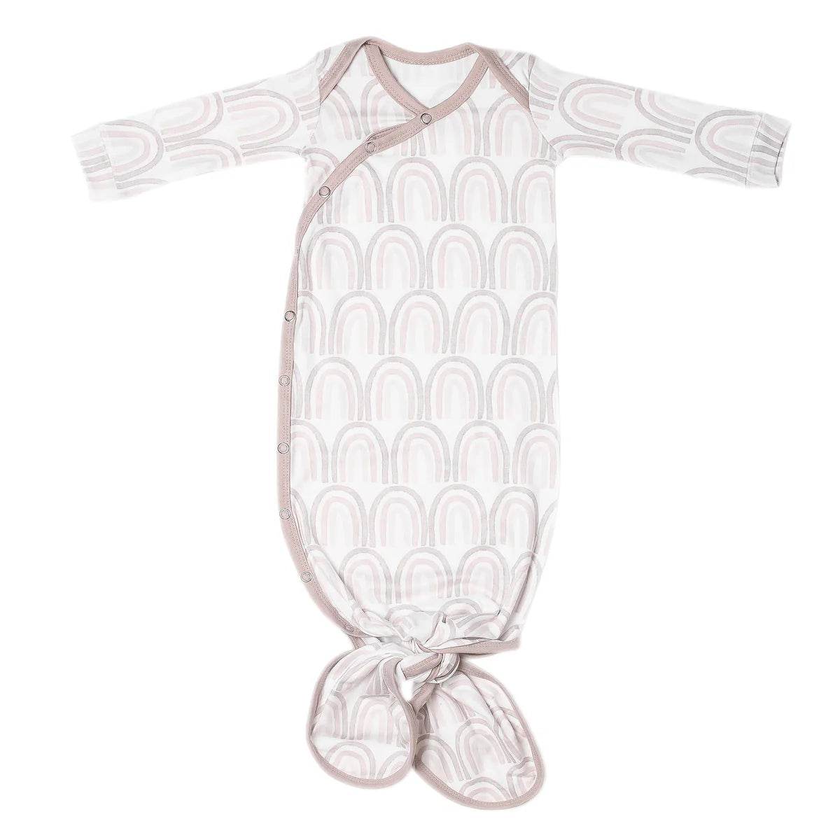 Copper Pearl Knotted Gown - Bliss Neutral Rainbow - Outlet Shop For Kids