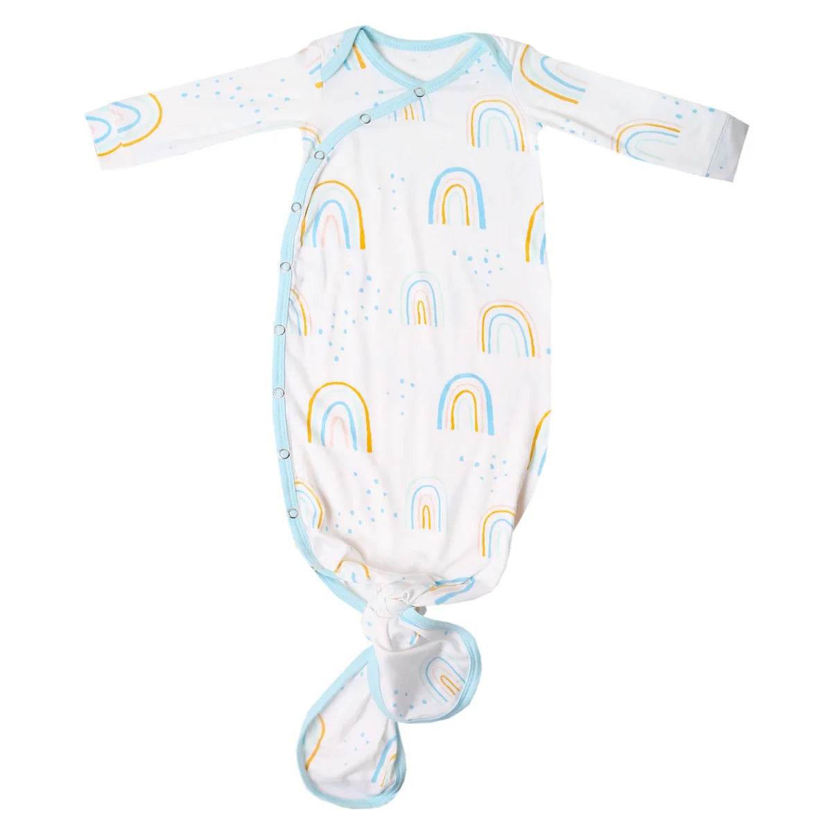 Copper Pearl Knotted Gown - Skye Blue Rainbow - Outlet Shop For Kids