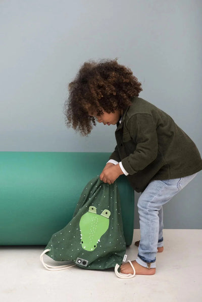 Trixie Drawstring Library/Swim Bag - Mr. Crocodile