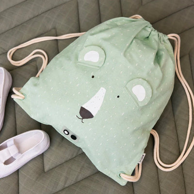 Trixie Drawstring Library/Swim Bag - Mr. Polar Bear