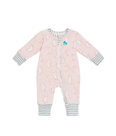 Love To Dream Long Sleeve Footless Romper - Dusty Pink Eclipse
