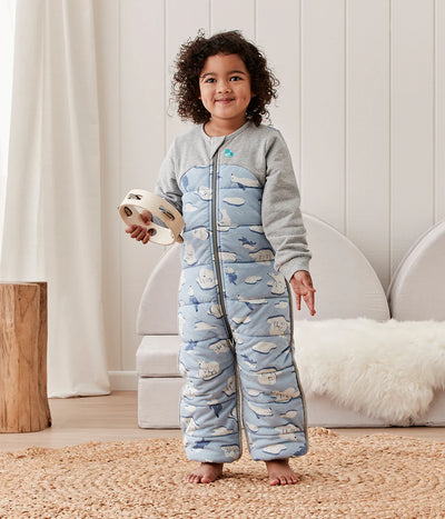 Love To Dream Quilted Cotton Sleep Suit Long Sleeve 3.5 TOG - Blue South Pole