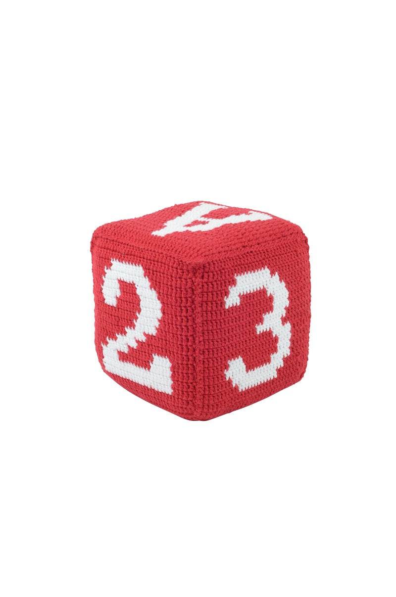 Emotion & Kids Crochet Rattle Cubes - Red ABC 123 - Outlet Shop For Kids