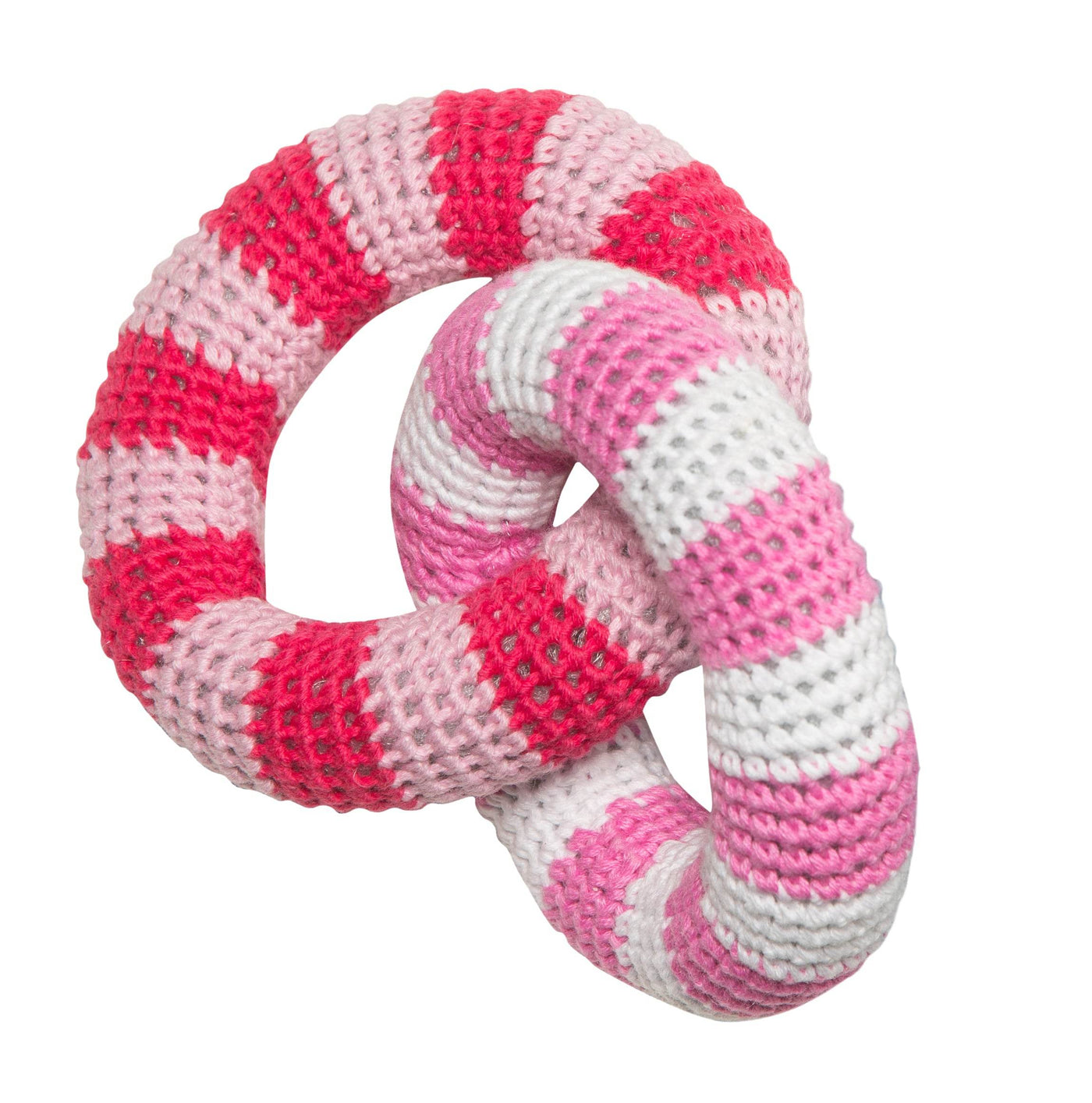 Emotion & Kids Crochet Rattle Rings - Pink & Red - Outlet Shop For Kids