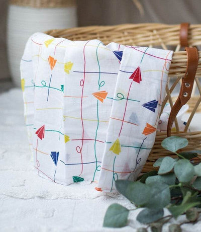 Emotion & Kids Paper Plane Muslin Wrap - Outlet Shop For Kids