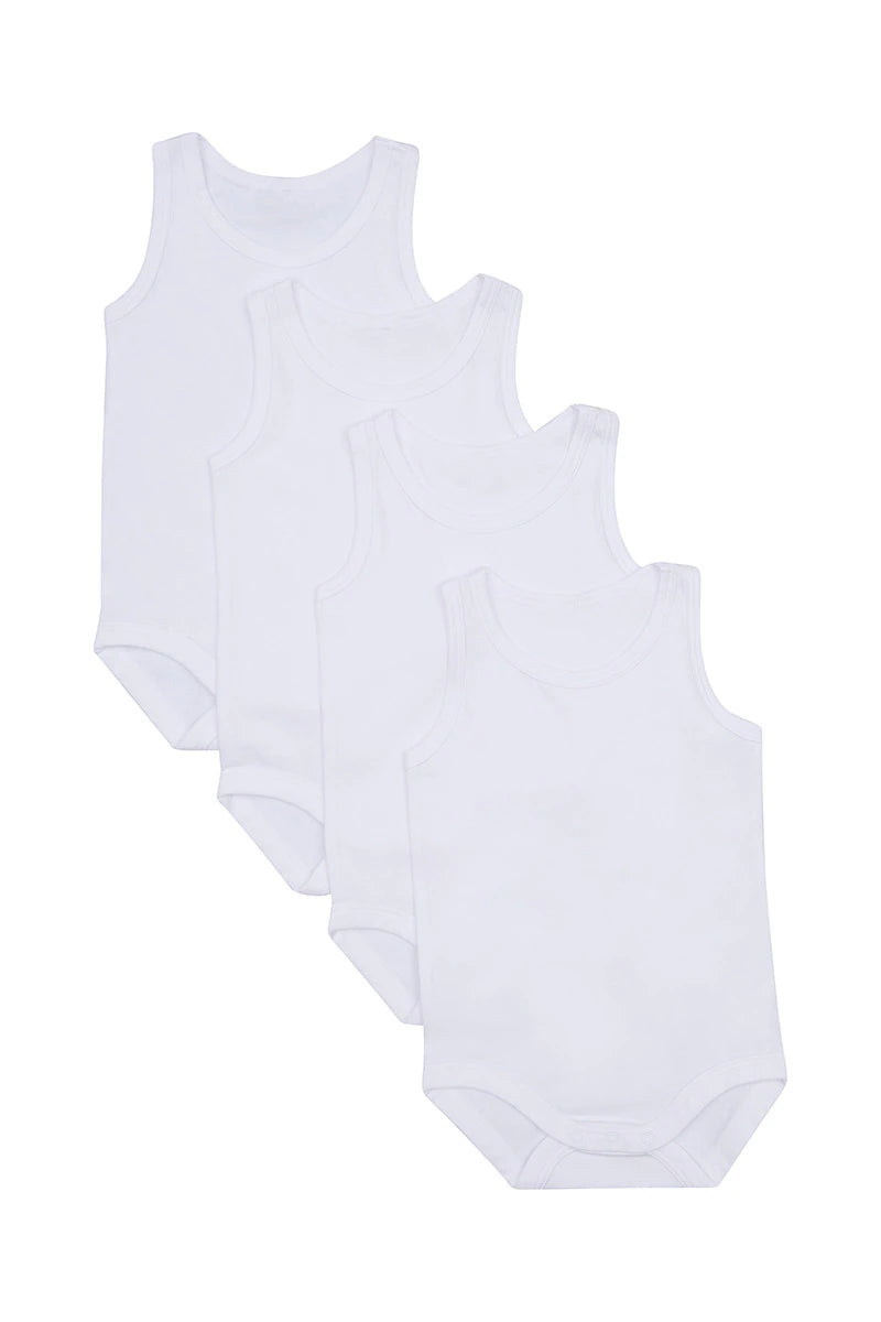 Bonds Everyday Singletsuit 4 Pack - White