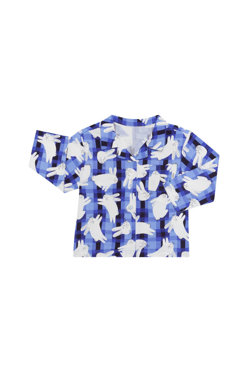 Bonds Flannelette Long Sleeve Top - Bunny Burrow Blue